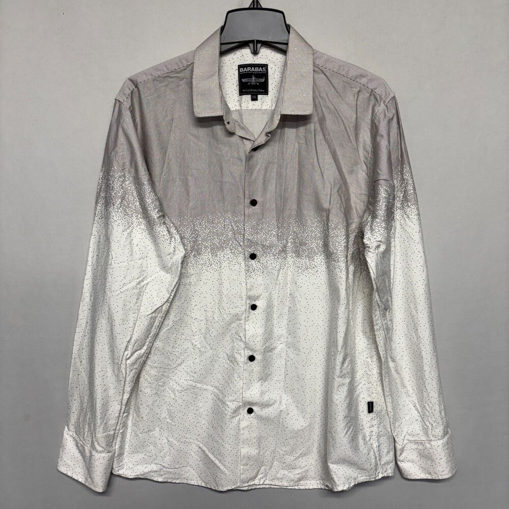 Barabas Men Long Sleeve Button Down Shirt Top Size XXL 2XL Cotton D128 -23